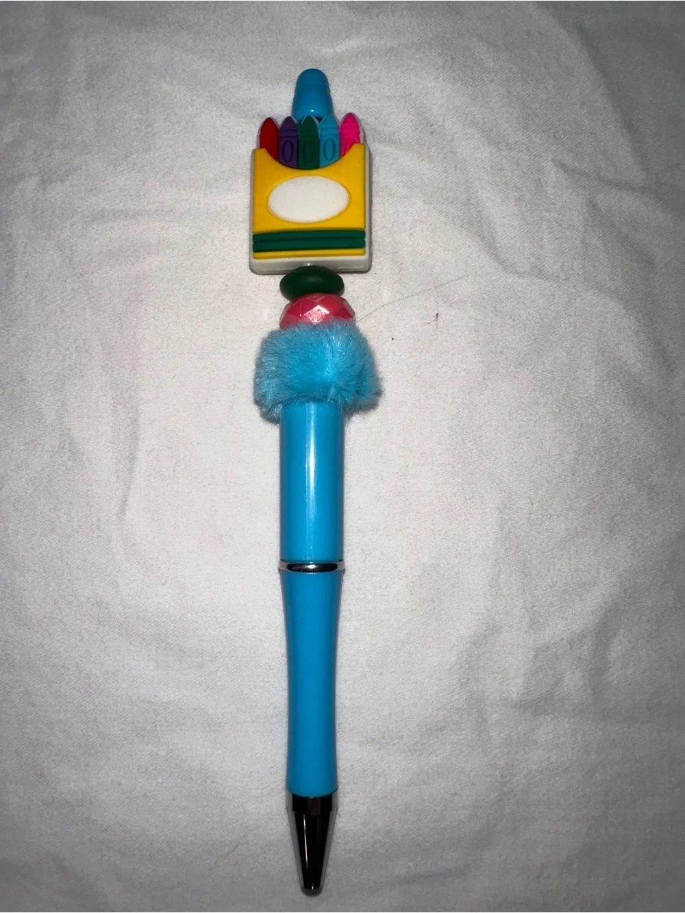 Blue Novelty Crayon Top Pen